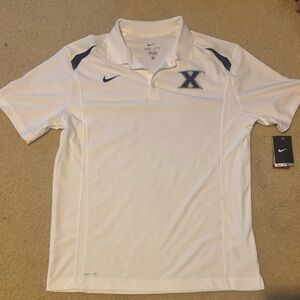 White Xavier men’s large Nike Polo Shirt with tags